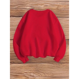 [Mom & Grandma Sweatshirt] 100% Polyester Blessed to be Called Mom & Grandma Women's Plus Size Casual Sweatshirt - Vibrant Green Geometric Print, Machine Washable, Autumn Winter Warmth, Family Gift Idea, Graphic Crewneck Top