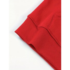 Plus size ladies' comfortable and casual hoodie, 